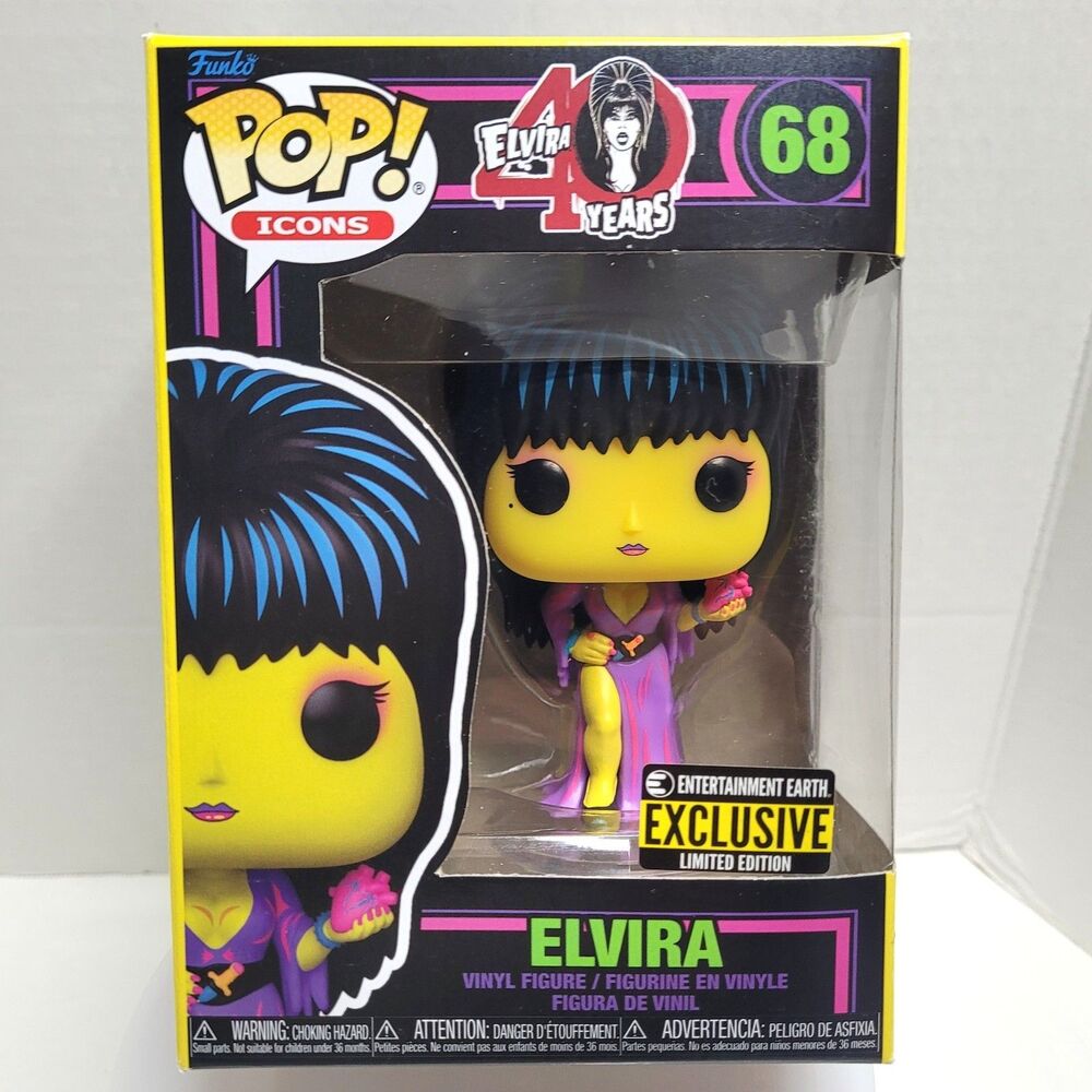 Funko Pop! Icons Elvira 40 Years Black Light #68